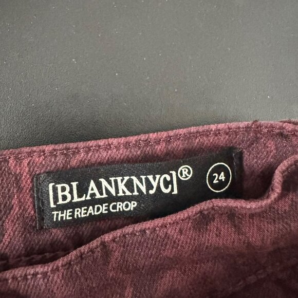 🟣🟣 Blank NYC Womens Reade Crop Skinny Dark Wash Jeans Size 24 - Picture 9 of 13